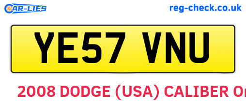 YE57VNU are the vehicle registration plates.
