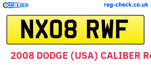 NX08RWF are the vehicle registration plates.