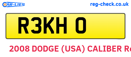 R3KHO are the vehicle registration plates.
