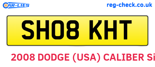 SH08KHT are the vehicle registration plates.