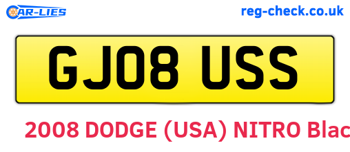 GJ08USS are the vehicle registration plates.
