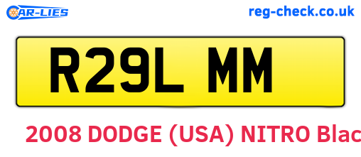 R29LMM are the vehicle registration plates.
