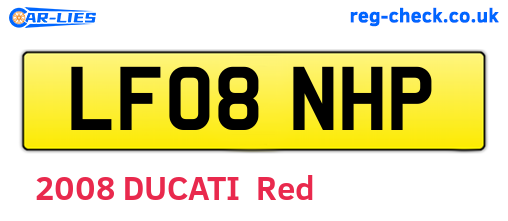 LF08NHP are the vehicle registration plates.