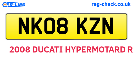 NK08KZN are the vehicle registration plates.