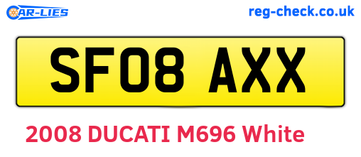 SF08AXX are the vehicle registration plates.