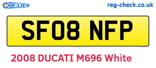 SF08NFP are the vehicle registration plates.