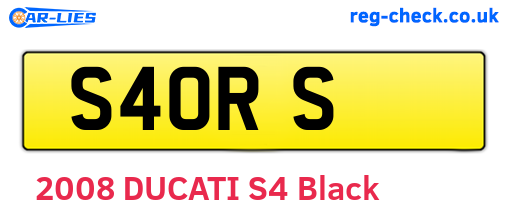 S4ORS are the vehicle registration plates.