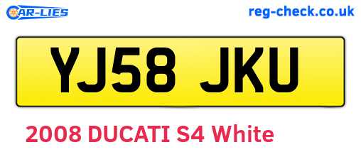 YJ58JKU are the vehicle registration plates.