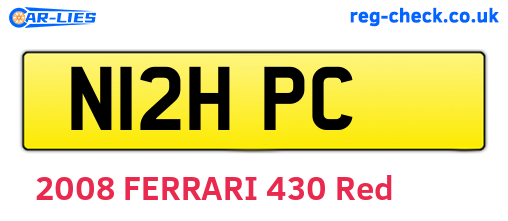 N12HPC are the vehicle registration plates.