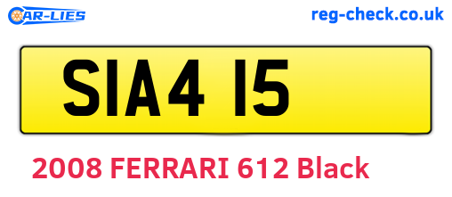 SIA415 are the vehicle registration plates.