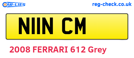 N11NCM are the vehicle registration plates.