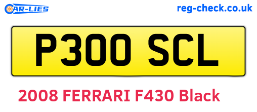 P300SCL are the vehicle registration plates.