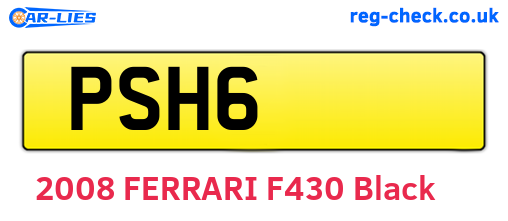 PSH6 are the vehicle registration plates.