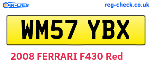 WM57YBX are the vehicle registration plates.
