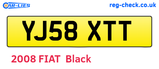 YJ58XTT are the vehicle registration plates.