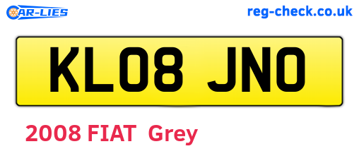 KL08JNO are the vehicle registration plates.
