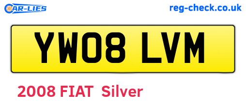 YW08LVM are the vehicle registration plates.