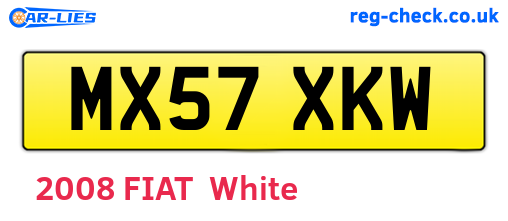 MX57XKW are the vehicle registration plates.