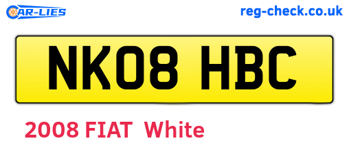 NK08HBC are the vehicle registration plates.