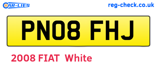 PN08FHJ are the vehicle registration plates.