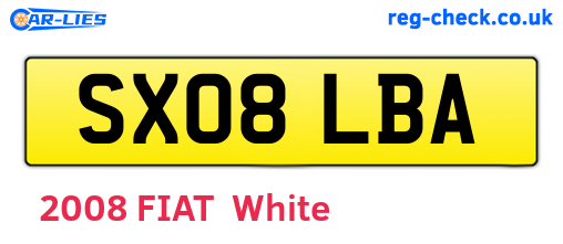 SX08LBA are the vehicle registration plates.