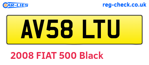 AV58LTU are the vehicle registration plates.