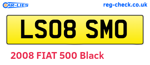 LS08SMO are the vehicle registration plates.