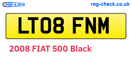 LT08FNM are the vehicle registration plates.