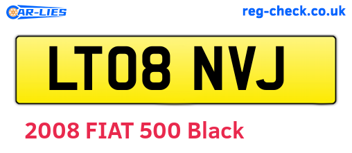 LT08NVJ are the vehicle registration plates.