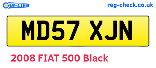 MD57XJN are the vehicle registration plates.