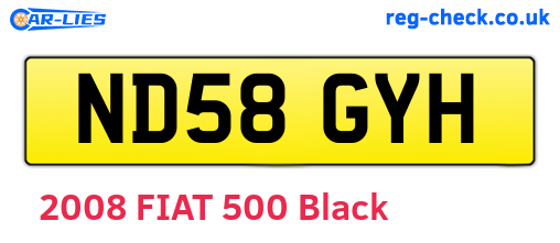 ND58GYH are the vehicle registration plates.