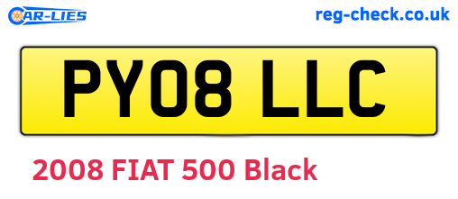 PY08LLC are the vehicle registration plates.