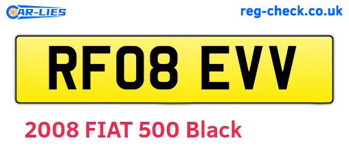 RF08EVV are the vehicle registration plates.
