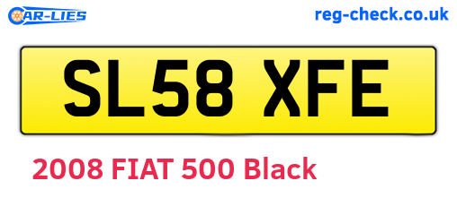 SL58XFE are the vehicle registration plates.
