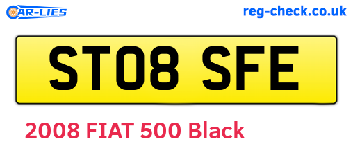 ST08SFE are the vehicle registration plates.