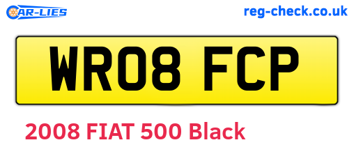WR08FCP are the vehicle registration plates.