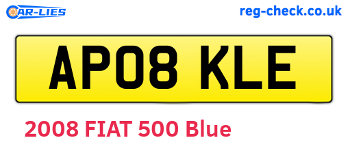 AP08KLE are the vehicle registration plates.
