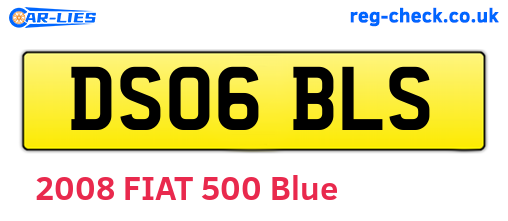 DS06BLS are the vehicle registration plates.