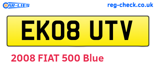 EK08UTV are the vehicle registration plates.