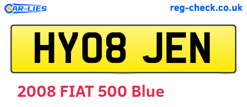HY08JEN are the vehicle registration plates.