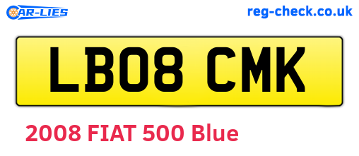 LB08CMK are the vehicle registration plates.