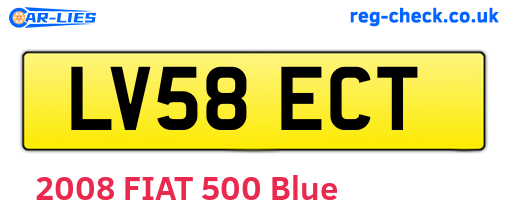 LV58ECT are the vehicle registration plates.