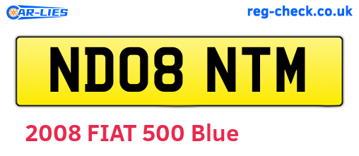 ND08NTM are the vehicle registration plates.