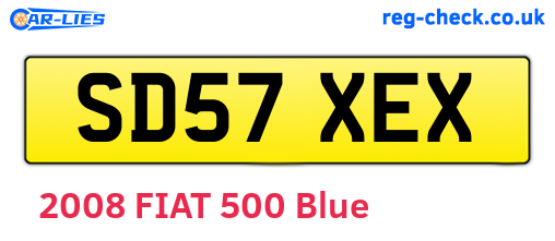 SD57XEX are the vehicle registration plates.