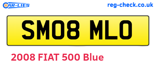 SM08MLO are the vehicle registration plates.