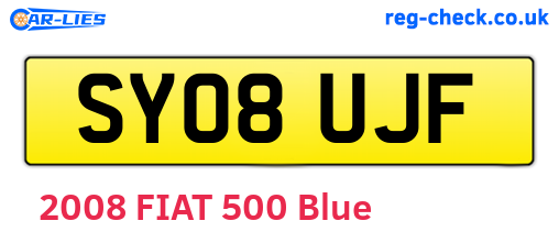 SY08UJF are the vehicle registration plates.