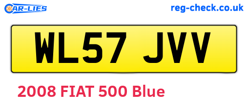 WL57JVV are the vehicle registration plates.