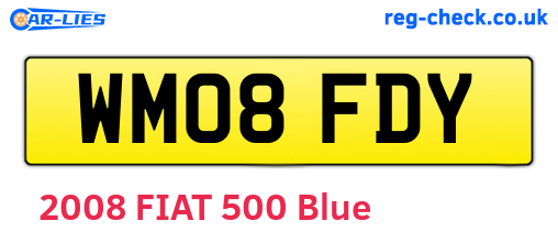 WM08FDY are the vehicle registration plates.