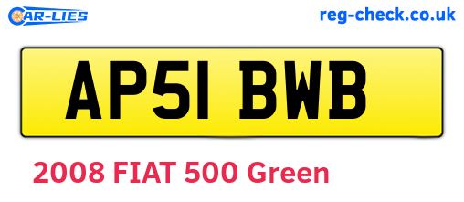 AP51BWB are the vehicle registration plates.