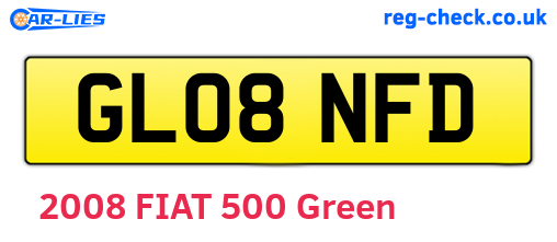 GL08NFD are the vehicle registration plates.